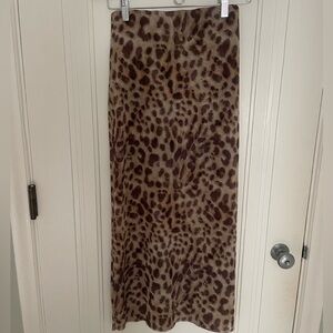 Leopard Print Maxi Skirt